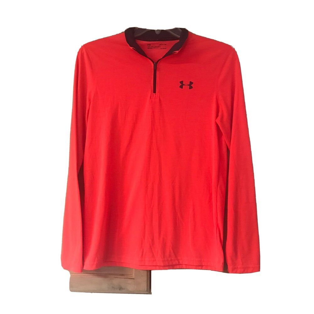 Under Armour 1/4 Zip Pullover Activewear‎ Orange Small